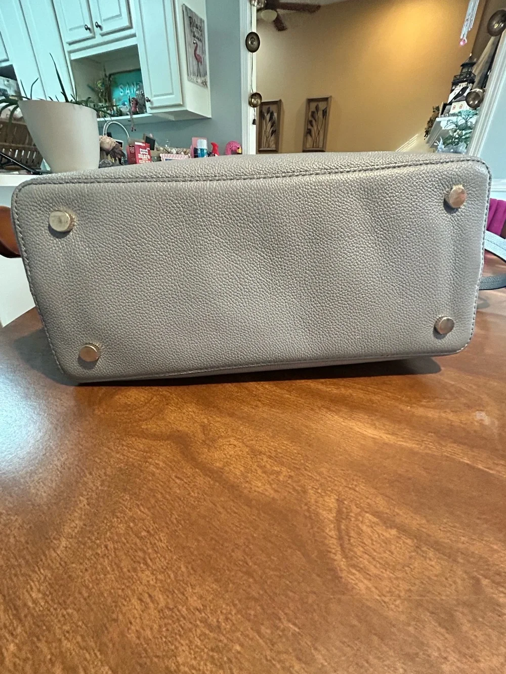 kate spade Two-Tone Black and Light Gray Pebble Leather Tote